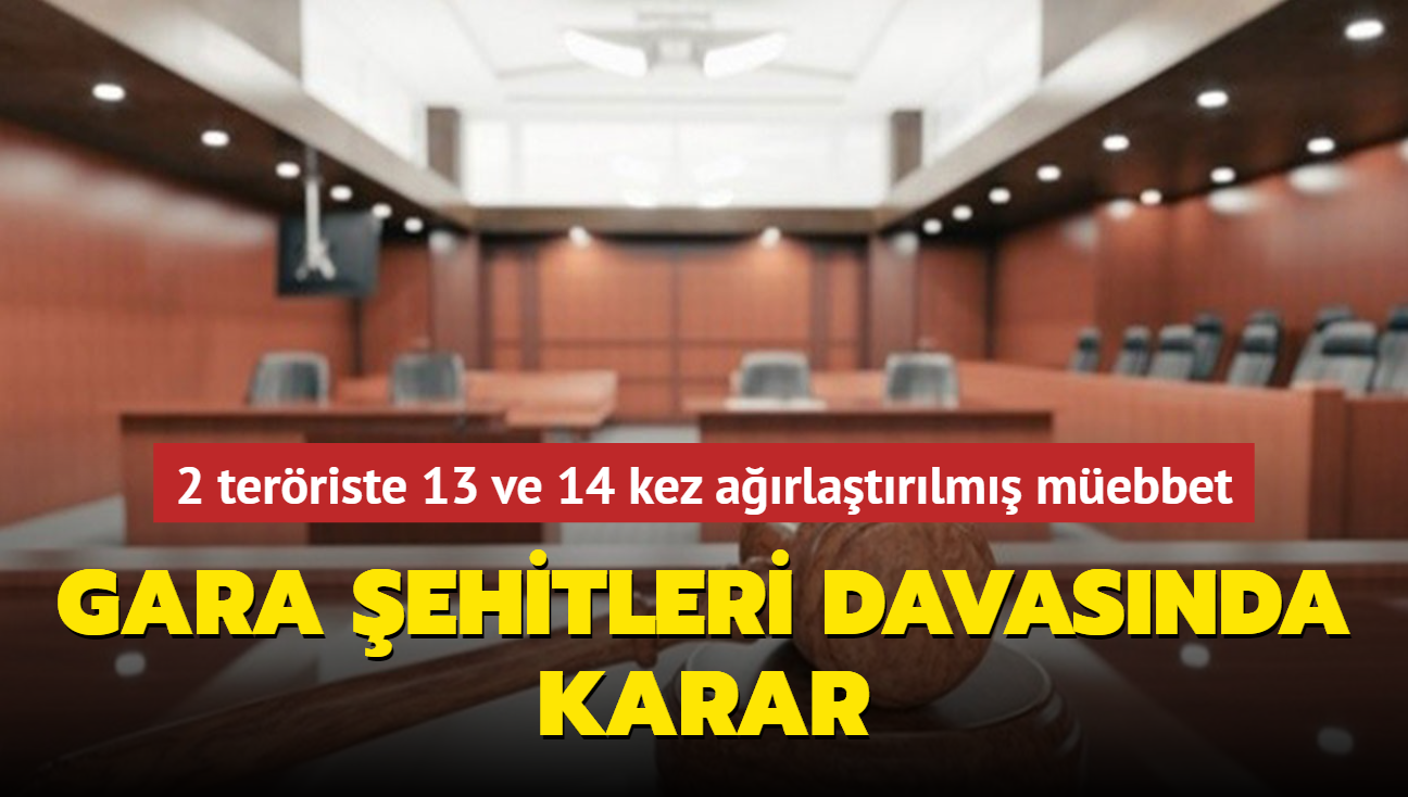 Gara ehitleri davasnda karar: 2 terriste 13 ve 14 kez arlatrlm mebbet