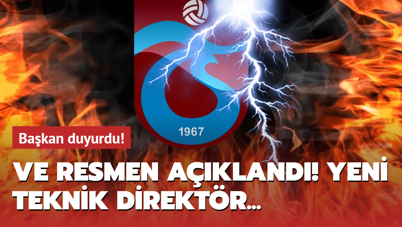 Ve resmen akland! Trabzonspor'da yeni teknik direktr...
