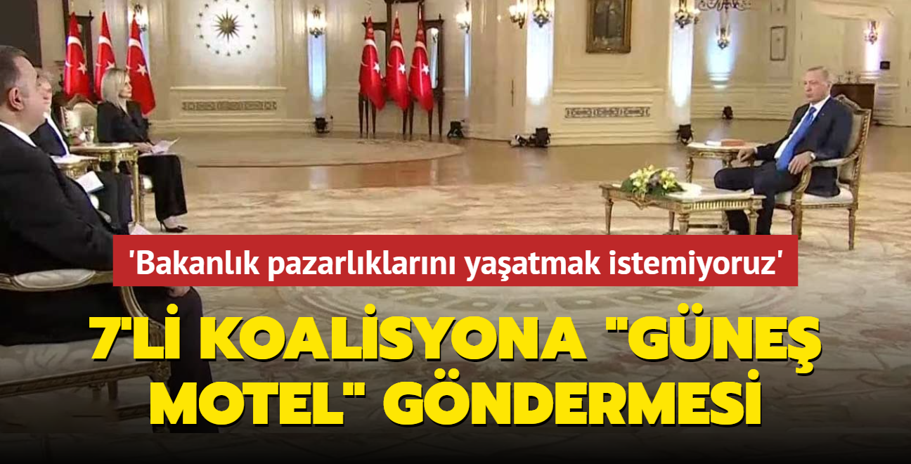 7'li koalisyona "Gne Motel" gndermesi: Bu lkeye kirli bakanlk pazarlklarn yaatmak istemiyoruz