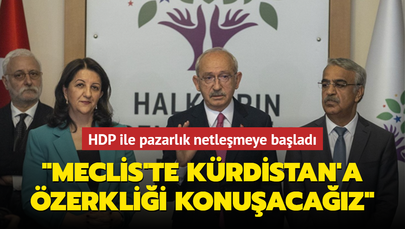 HDP ile pazarlk netlemeye balad: Meclis'te Krdistan'a zerklii konuacaz