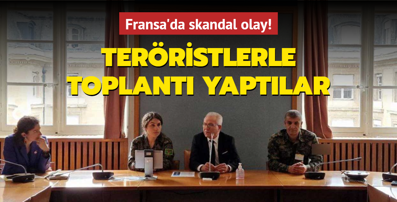 Terr rgt PKK yandalar Fransz Parlamentosu'nda... Terristlerle toplant yaptlar