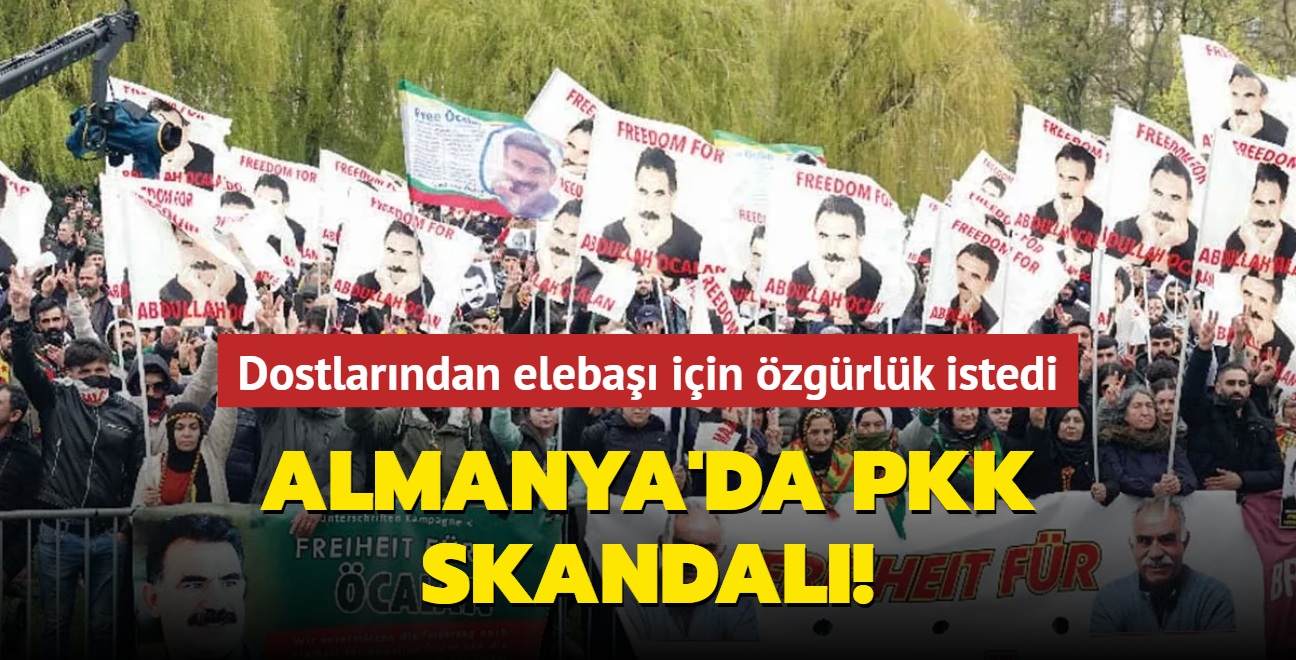 Almanya'da PKK skandal! Dostlarndan eleba iin zgrlk istedi