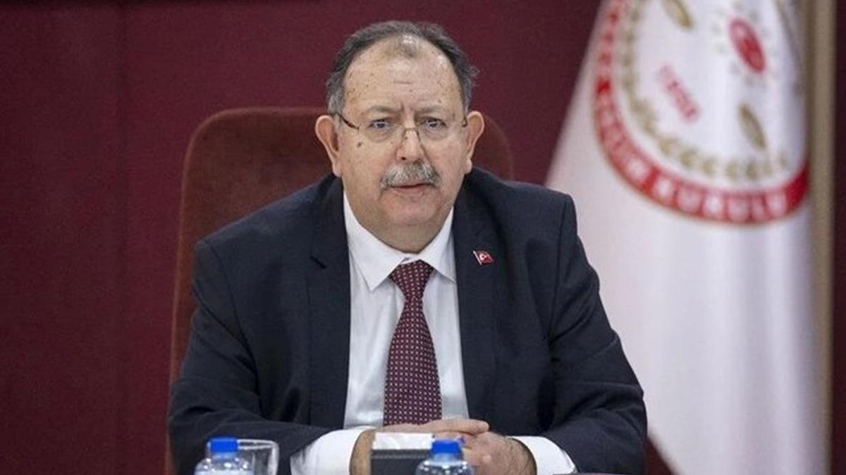 YSK Bakan Yener: Yurt iinde semen says 60 milyon 843