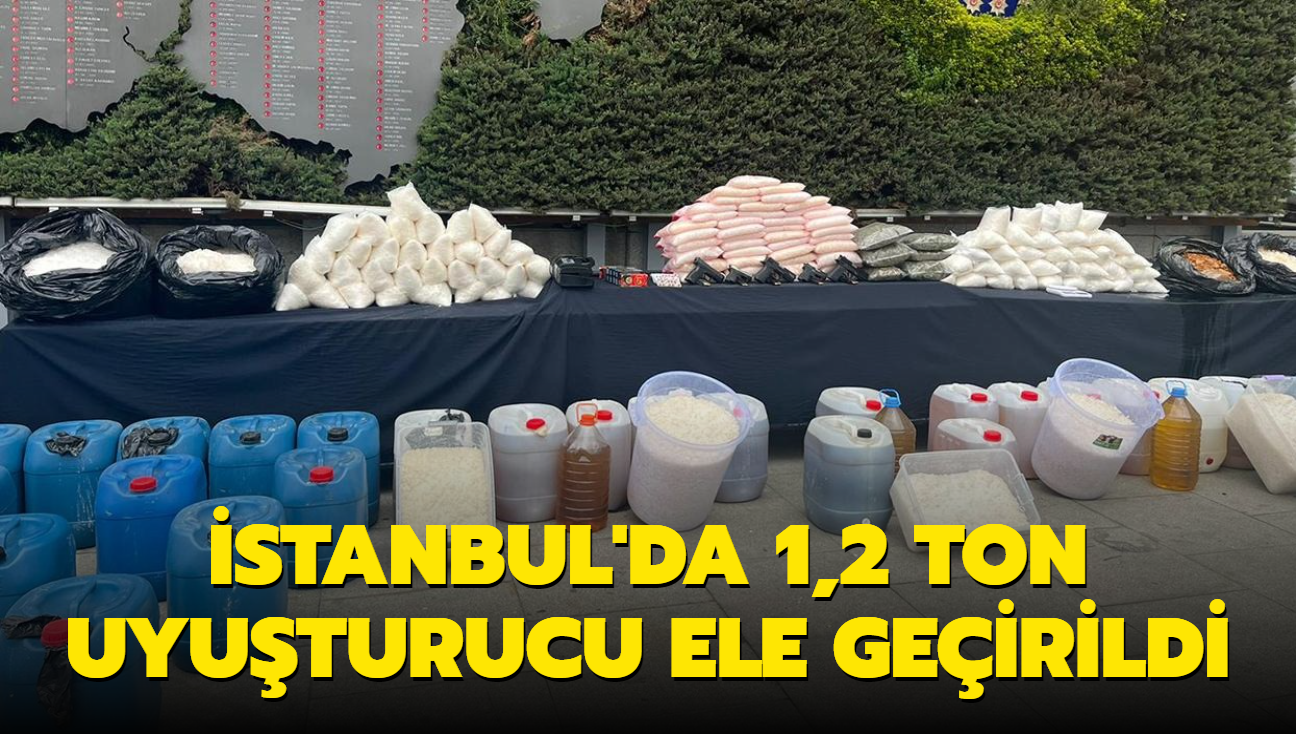 stanbul'da 1,2 ton uyuturucu ele geirildi