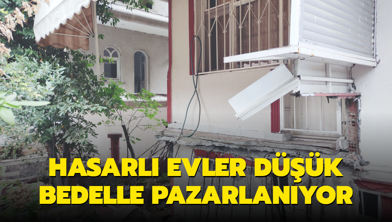 Hasarl evler dk bedelle pazarlanyor