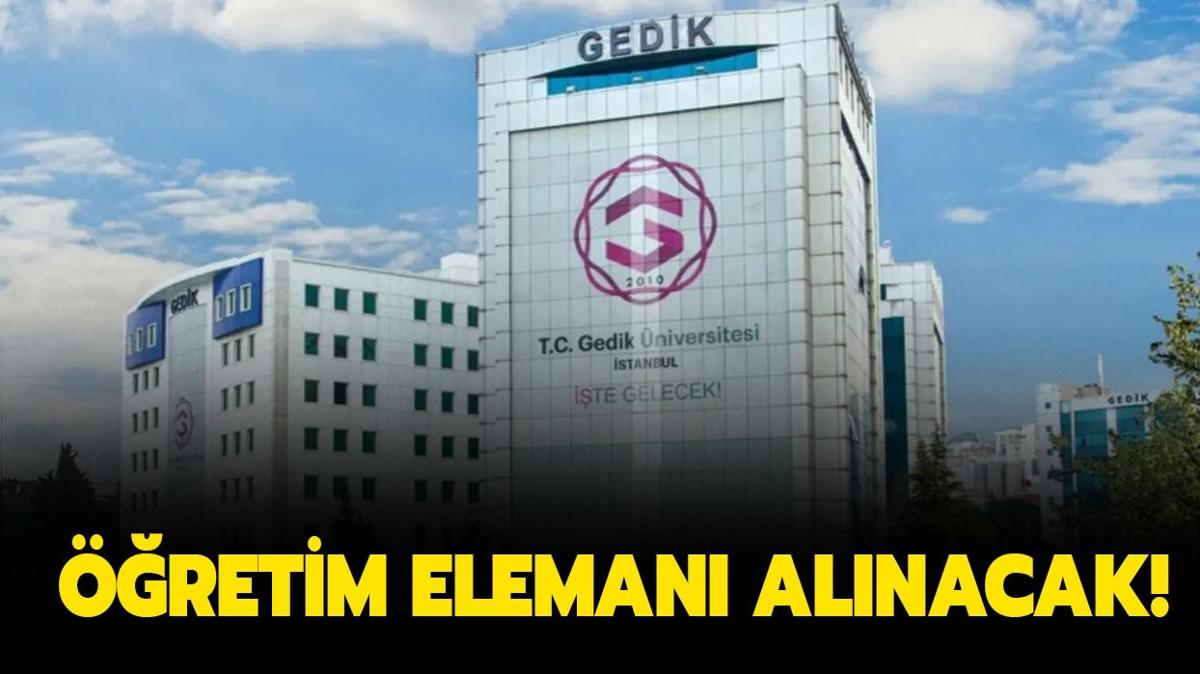 Gedik niversitesi 21 retim eleman alacak!