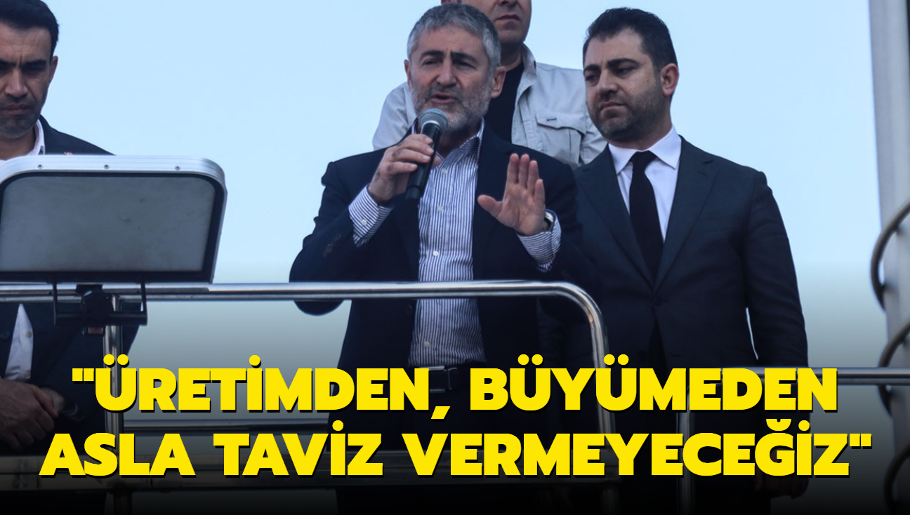 "retimden, bymeden asla taviz vermeyeceiz"