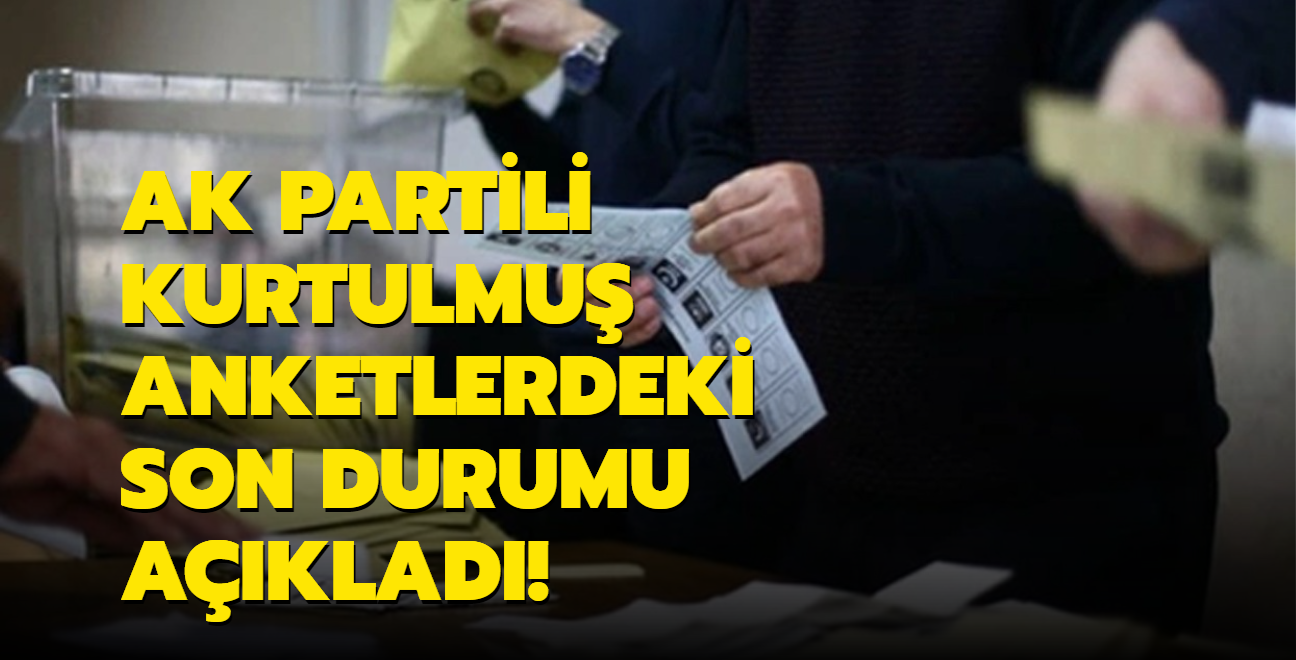 AK Partili Kurtulmu anketlerdeki son durumu aklad