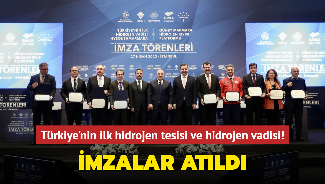 Trkiye'nin ilk hidrojen tesisi ve hidrojen vadisi iin imzalar atld