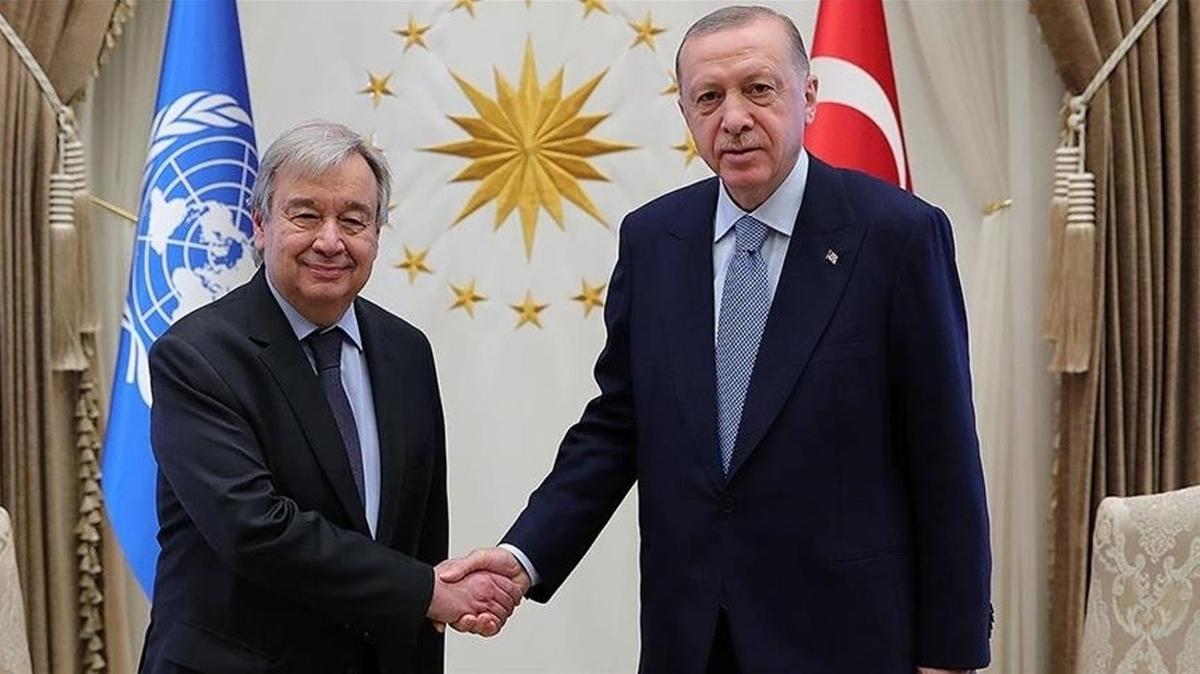 Bakan Erdoan Guterres ile grt