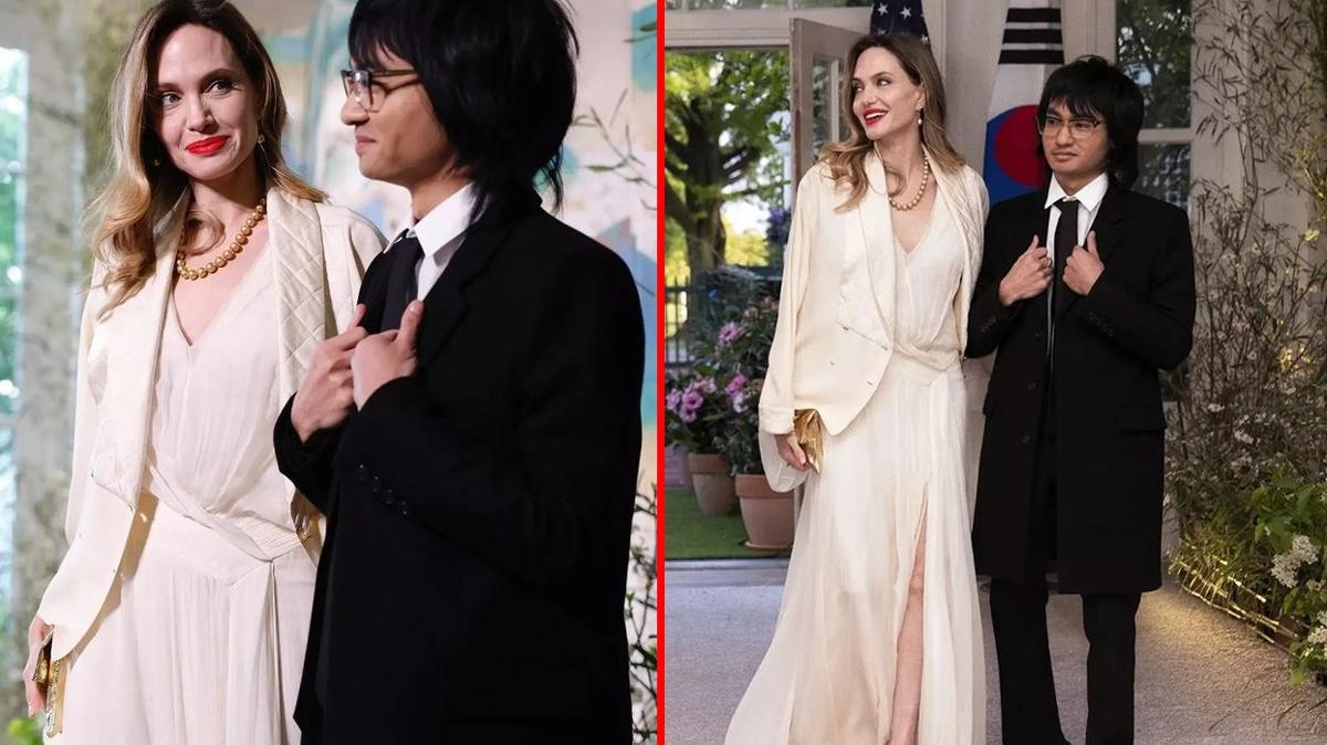 Angelina Jolie ve olu Maddox Beyaz Saray'da dzenlenen yemep katld