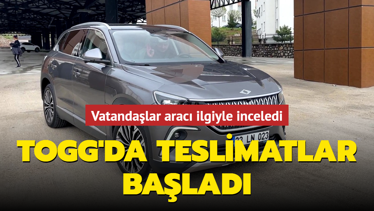 Togg'da teslimatlar balad... Vatandalar arac ilgiyle inceledi