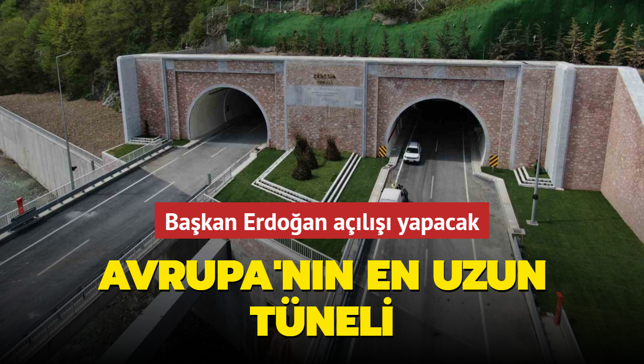 Avrupa'nn en uzun tneli... Bakan Erdoan al yapacak