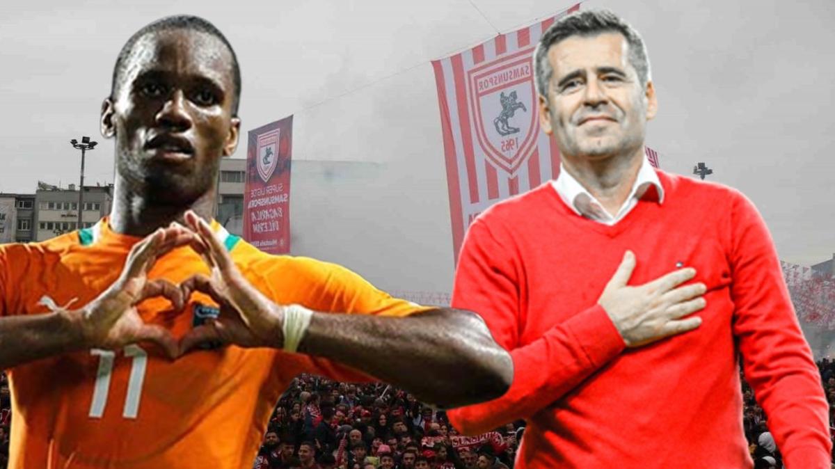 Samsunspor'da Didier Drogba heyecan! Hseyin Erolu'nun ilk transferi resmen akland...