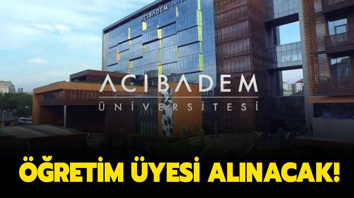 Acbadem Mehmet Ali Aydnlar niversitesi 9 retim yesi alacak!