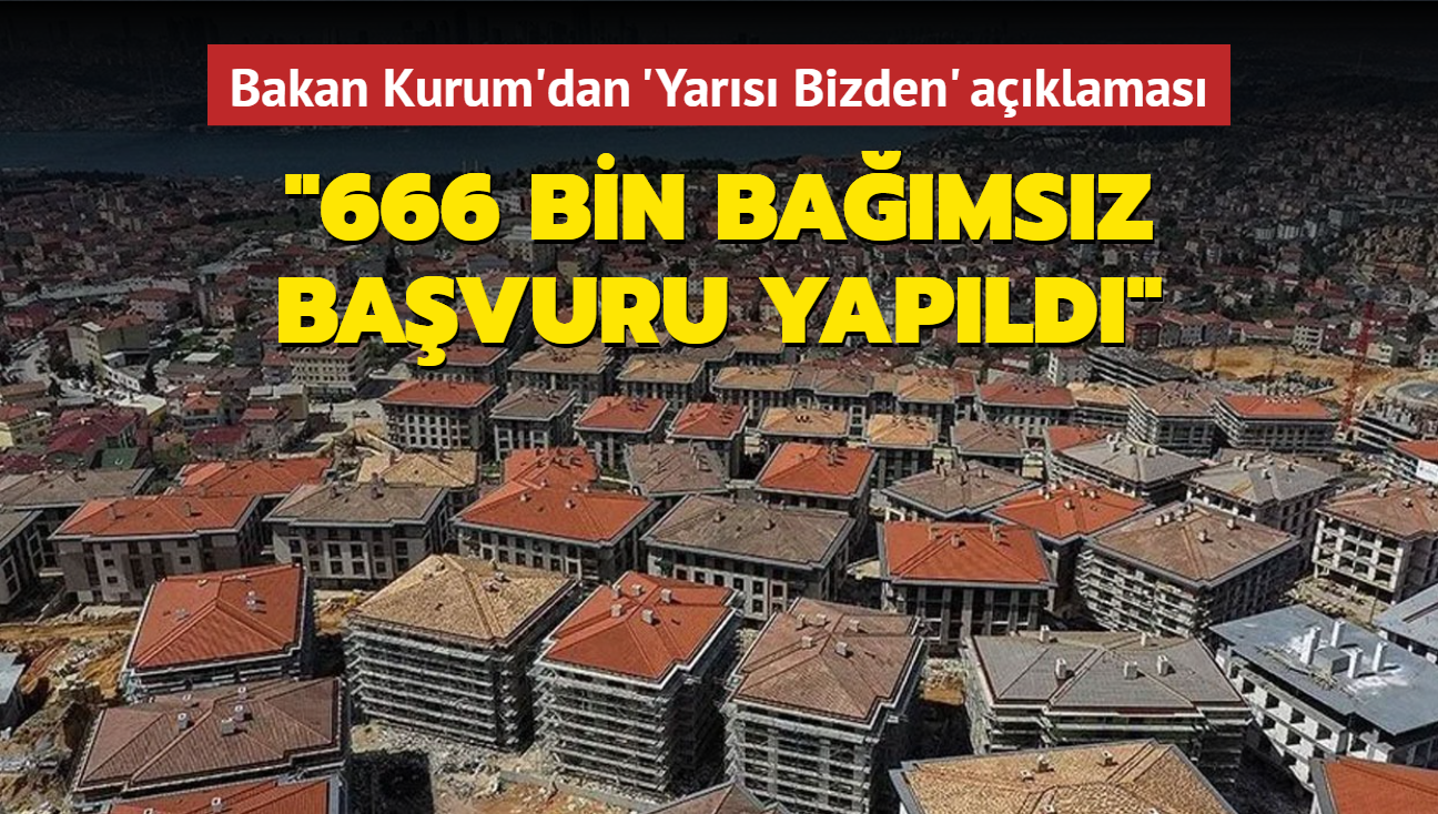 Bakan Kurum'dan 'Yars Bizden' aklamas... "666 bin bamsz bavuru yapld"