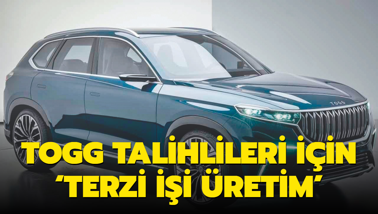 TOGG talihlileri iin terzi ii retim'