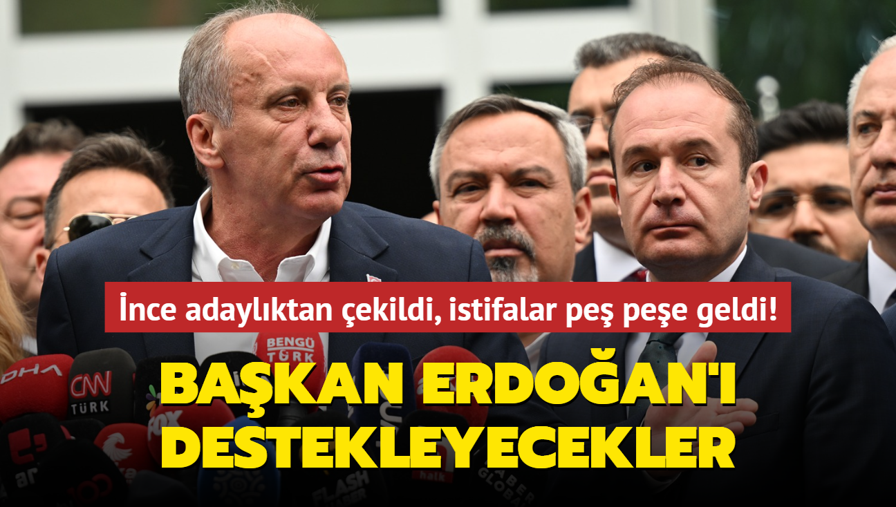 Bakan Erdoan' destekleyeceiz! Muharrem nce'nin adaylktan ekilmesi sonras Memleket Partisi'nde pe pee toplu istifalar