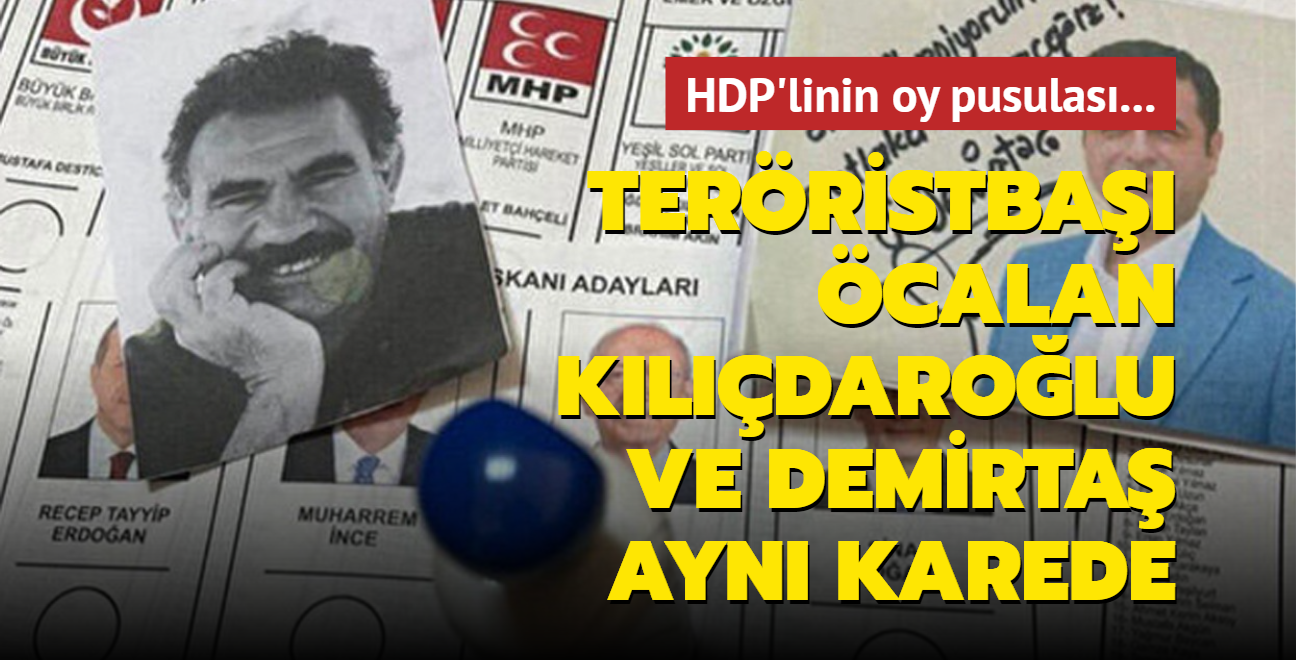 HDP'linin oy pusulas... Terristba calan, Kldarolu ve Demirta ayn karede