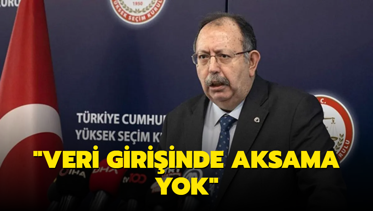 "Veri giriinde aksama yok"