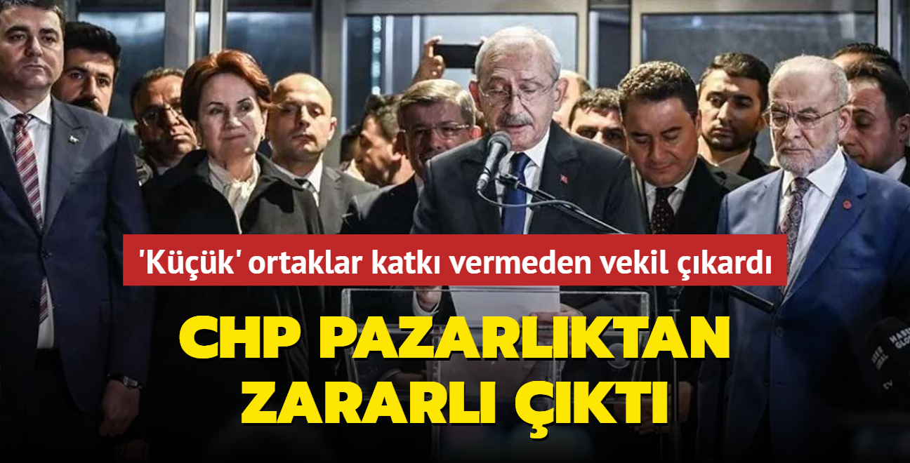 CHP pazarlktan zararl kt... Kk ortaklarn vekil karmas semenleri kzdrd