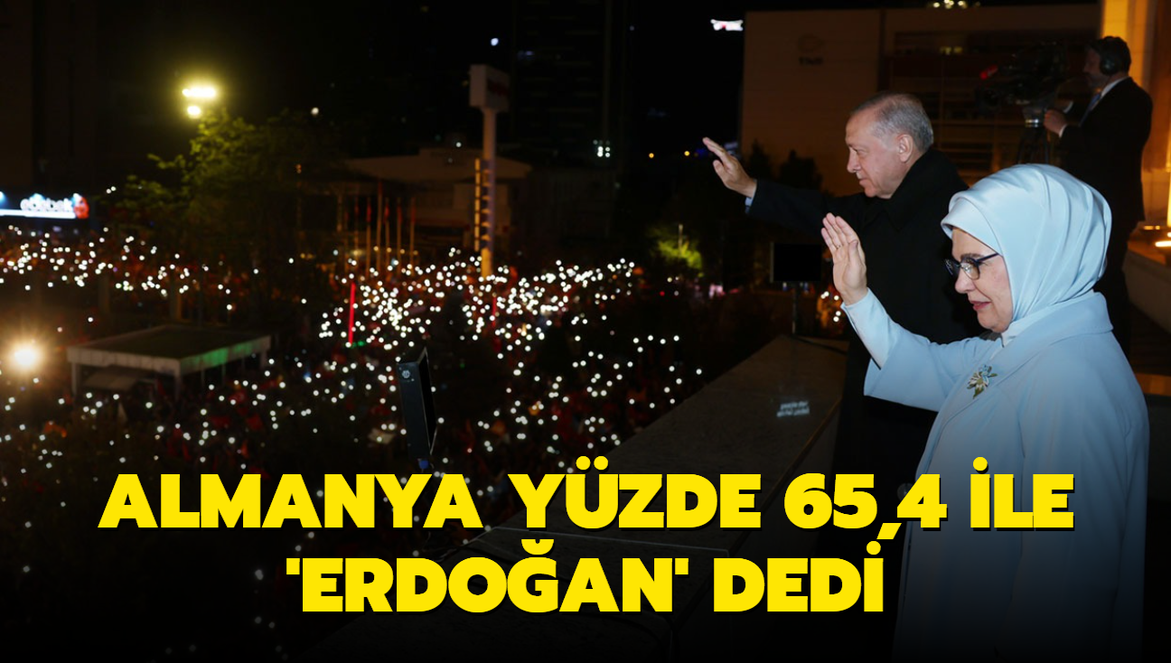 Almanya yzde 65,4 ile 'Erdoan' dedi