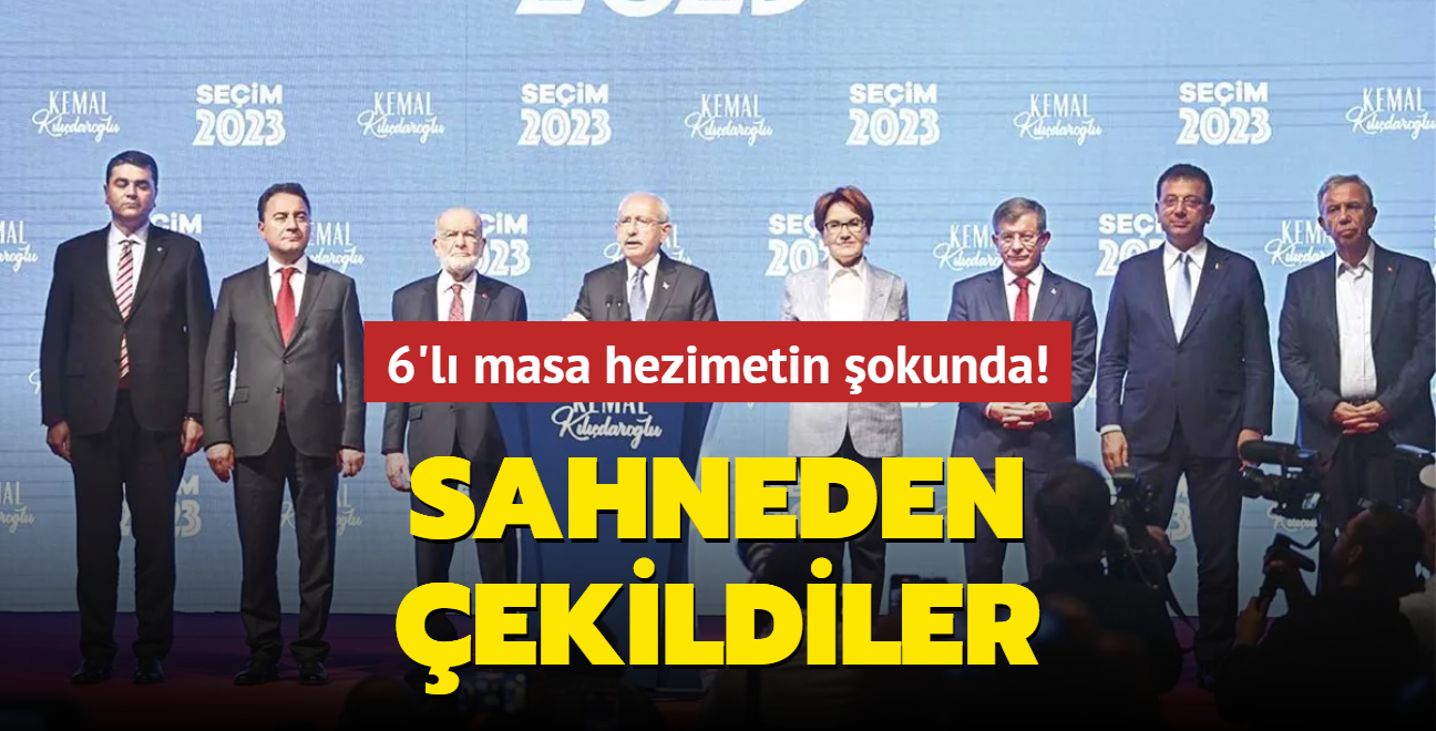 Sahneden ekildiler