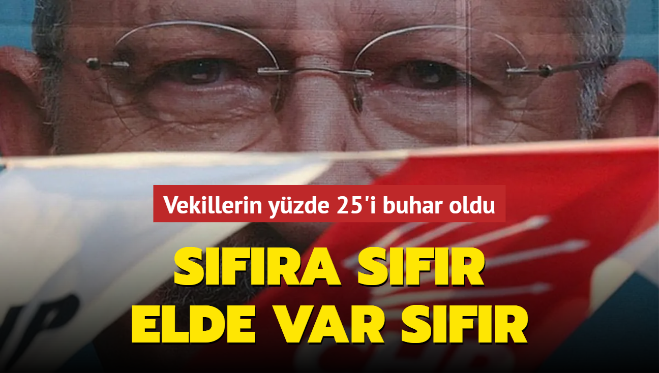 Sfra sfr elde var sfr...  CHP'den vekillerin yzde 25'i buhar oldu