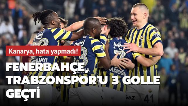 Ma sonucu: Fenerbahe 3-1 Trabzonspor 