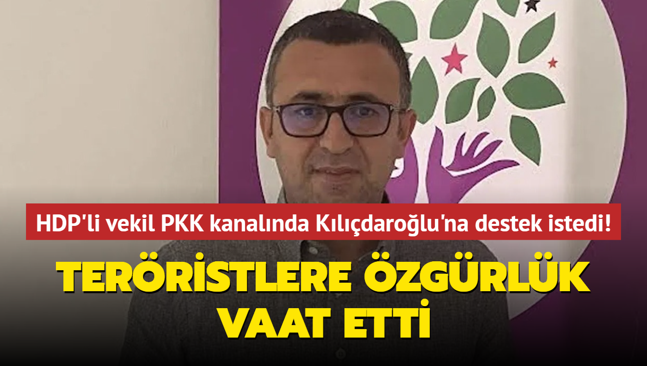 HDP'li vekil PKK kanalnda Kldarolu'na destek istedi! Terristlere zgrlk vaat etti