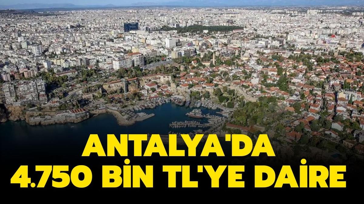 Antalya'da 4.750 bin TL'ye daire satlacak!