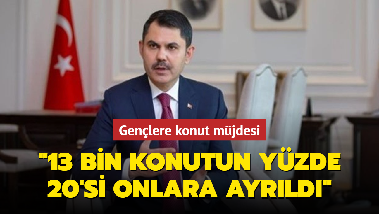 Genlere konut mjdesi... "13 bin konutun yzde 20'si onlara ayrld"