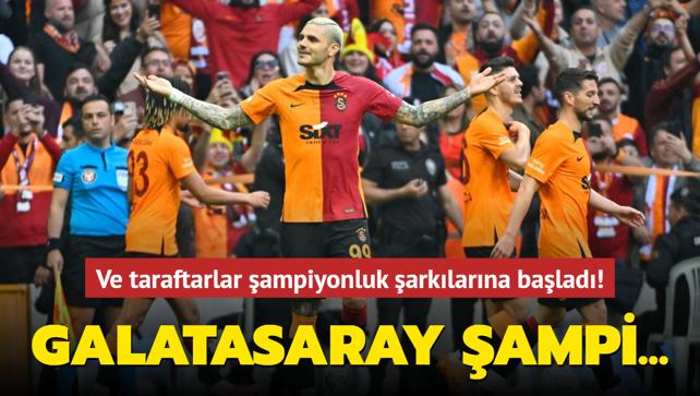 Ve taraftarlar ampiyonluk arklarna balad! Galatasaray ampi... 