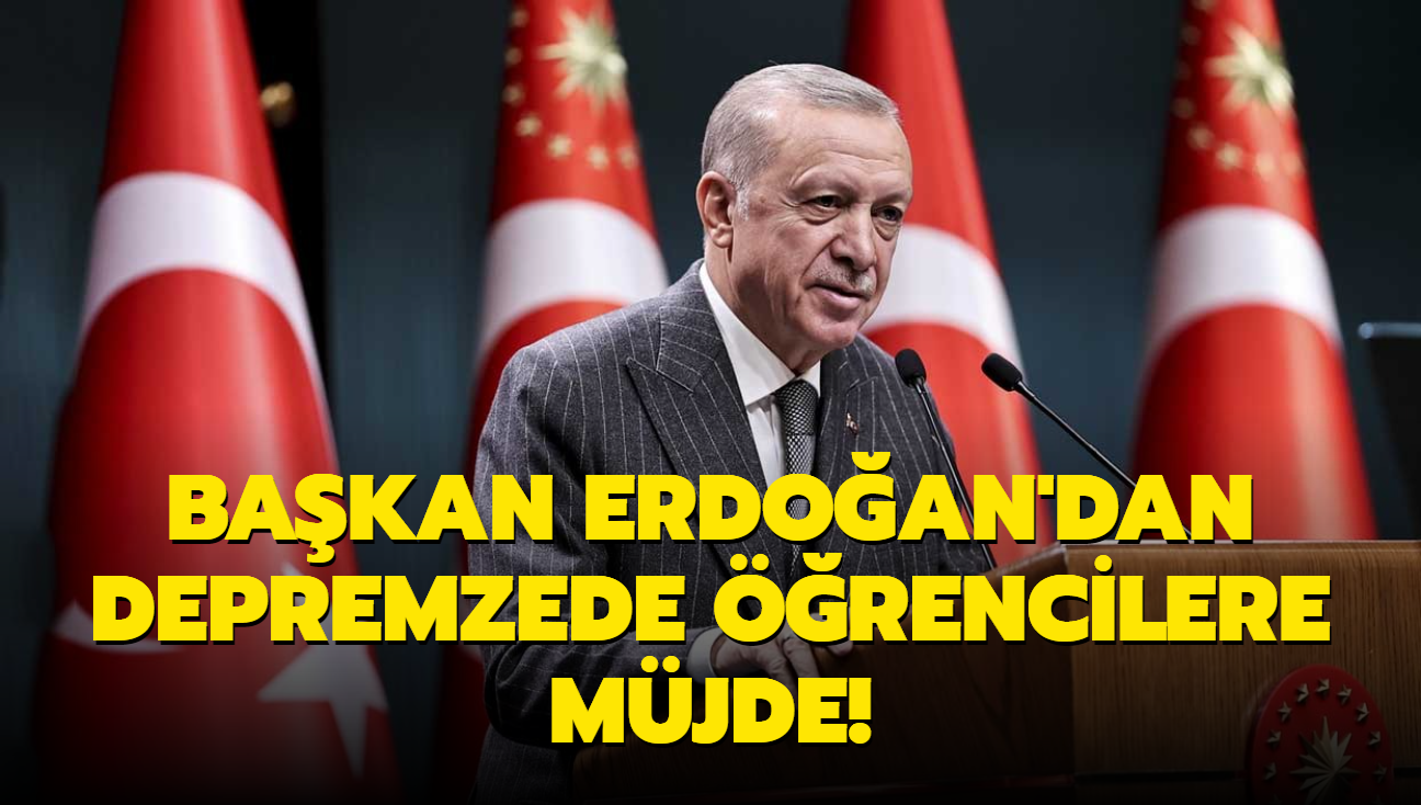 Bakan Erdoan'dan depremzede rencilere mjde!