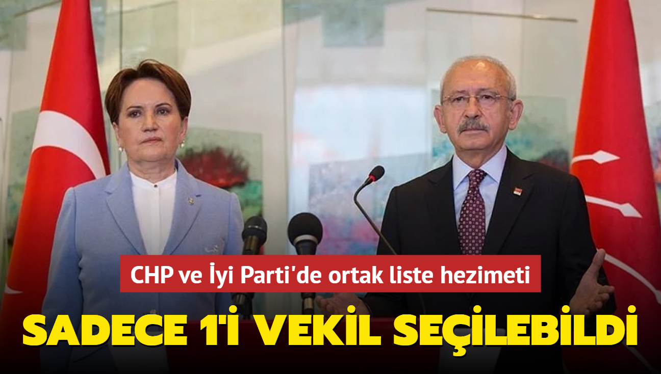 CHP ve yi Parti'de ortak liste hezimeti! Sadece 1'i vekil seilebildi