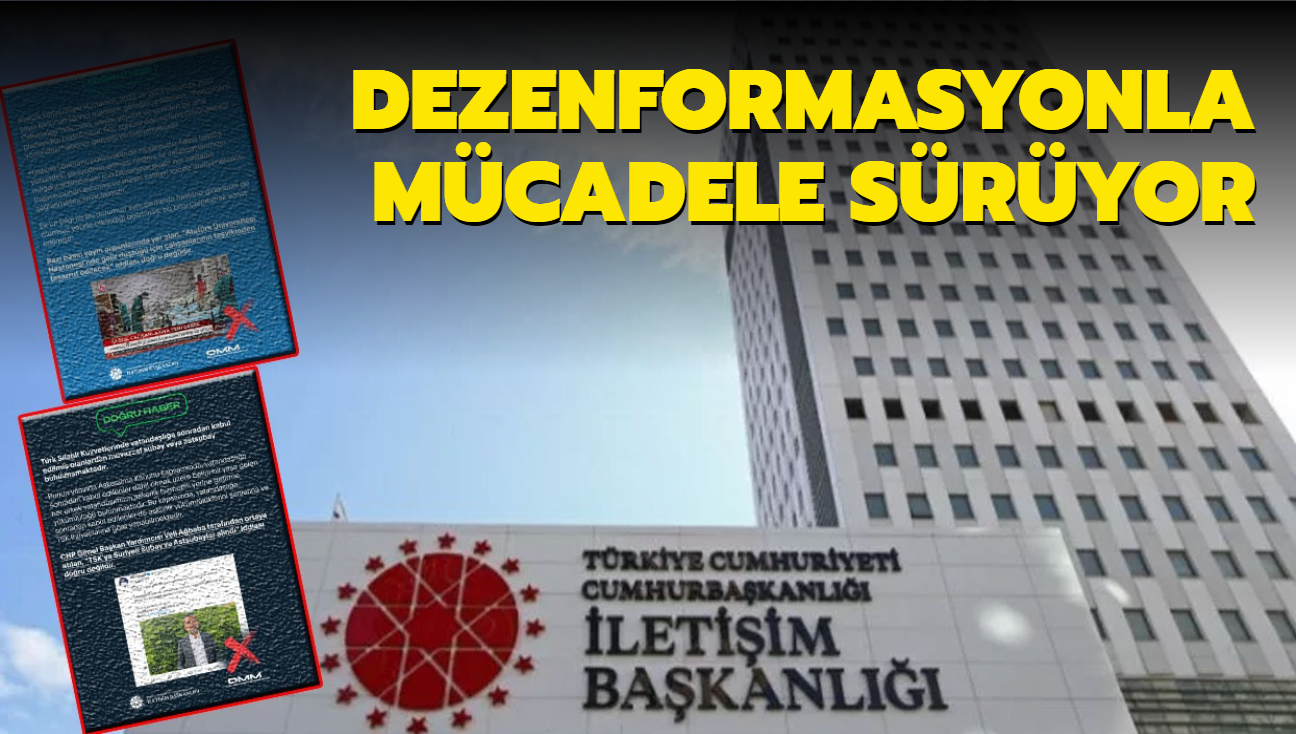 letiim Bakanlndan sosyal medyadaki iddialara yalanlama... Dezenformasyonla mcadele sryor