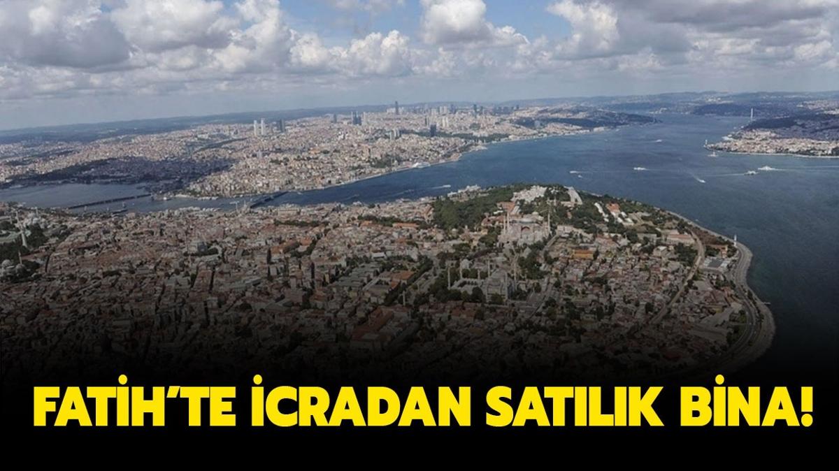 Fatih'te 9 milyon TL'ye icradan satlk bina!