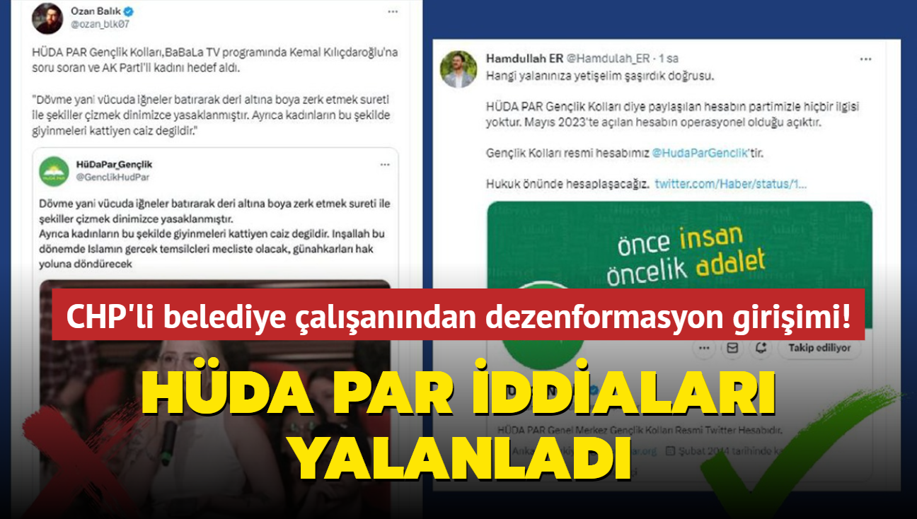 CHP'li belediye alanndan dezenformasyon giriimi! HDA PAR iddialar yalanlad