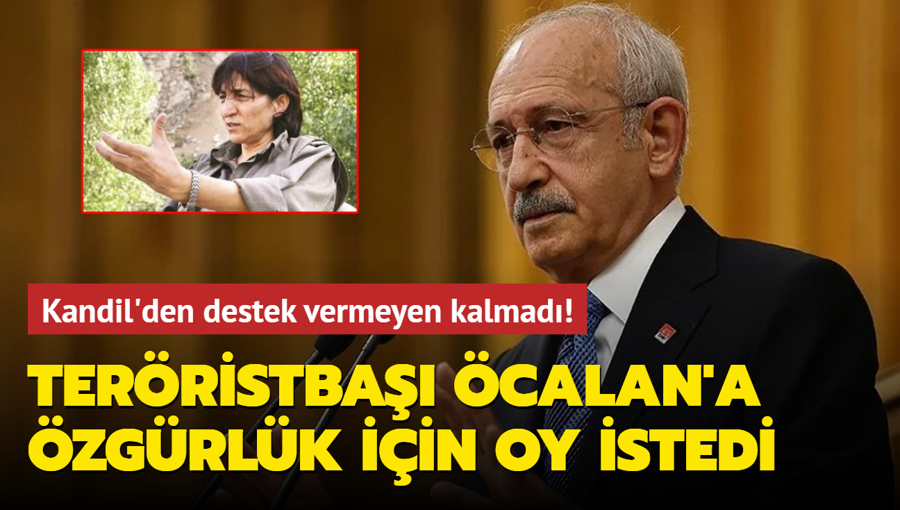 Kandil'den destek vermeyen kalmad! Terristba calan'a zgrlk iin oy istedi