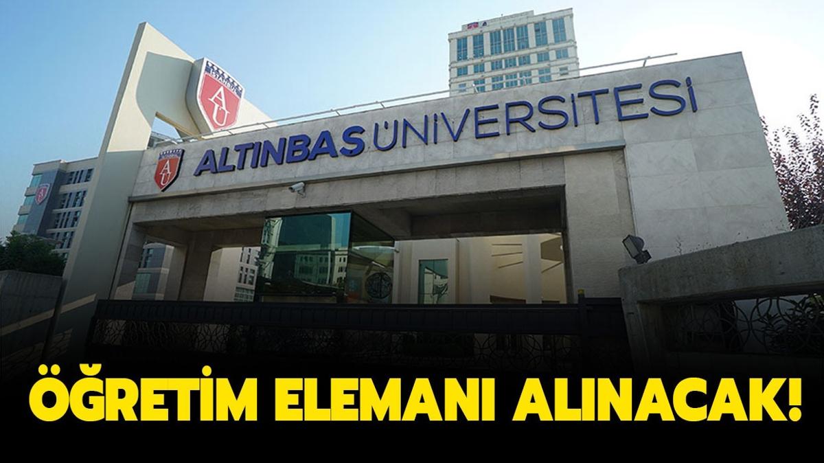 Altnba niversitesi retim eleman alacak!