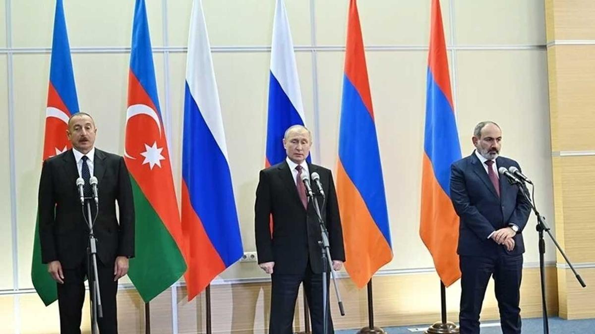 Putin, Aliyev ve Painyan, Moskova'da Azerbaycan-Ermenistan ihtilafn grt