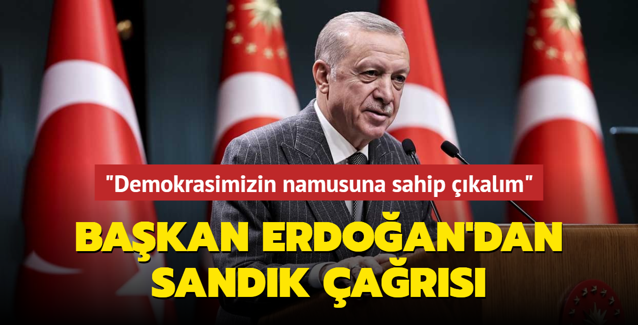 Bakan Erdoan'dan sandk ars... "Demokrasimizin namusuna sahip kalm"