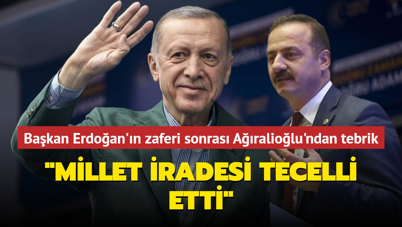 Bakan Erdoan'n zaferi sonras Araliolu'ndan tebrik... "Millet iradesi tecelli etti"