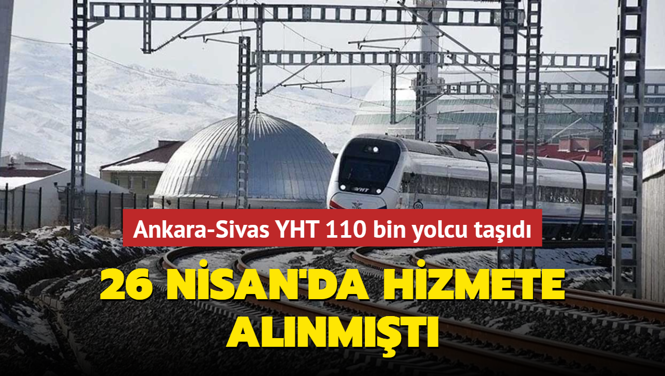 26 Nisan'da hizmete alnmt... Ankara-Sivas YHT 110 bin yolcu tad