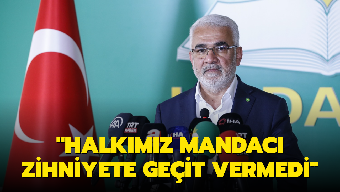 "Halkmz mandac zihniyete geit vermedi"