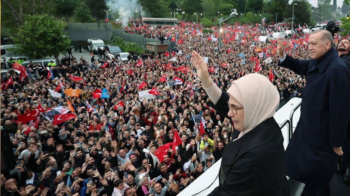 Emine Erdoan'dan zafer sonras ilk mesaj: Teekkrler Trkiye