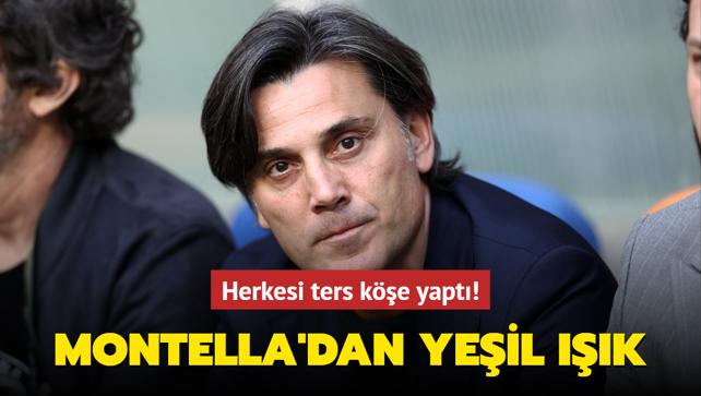 Vincenzo Montella'dan yeil k! Herkesi ters ke yapt