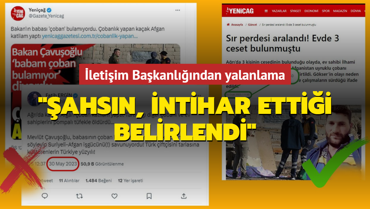 letiim Bakanlndan yalanlama... "ahsn, intihar ettii belirlendi"