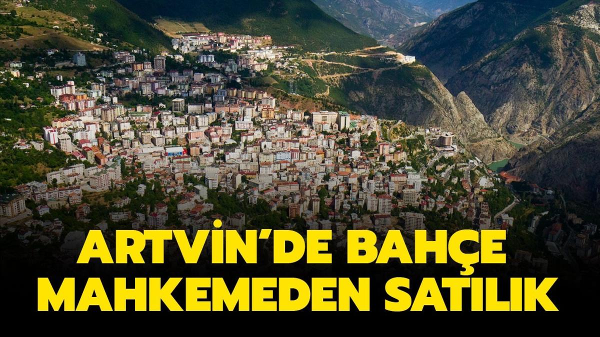 Artvin Merkez'de bahe mahkemeden satlk