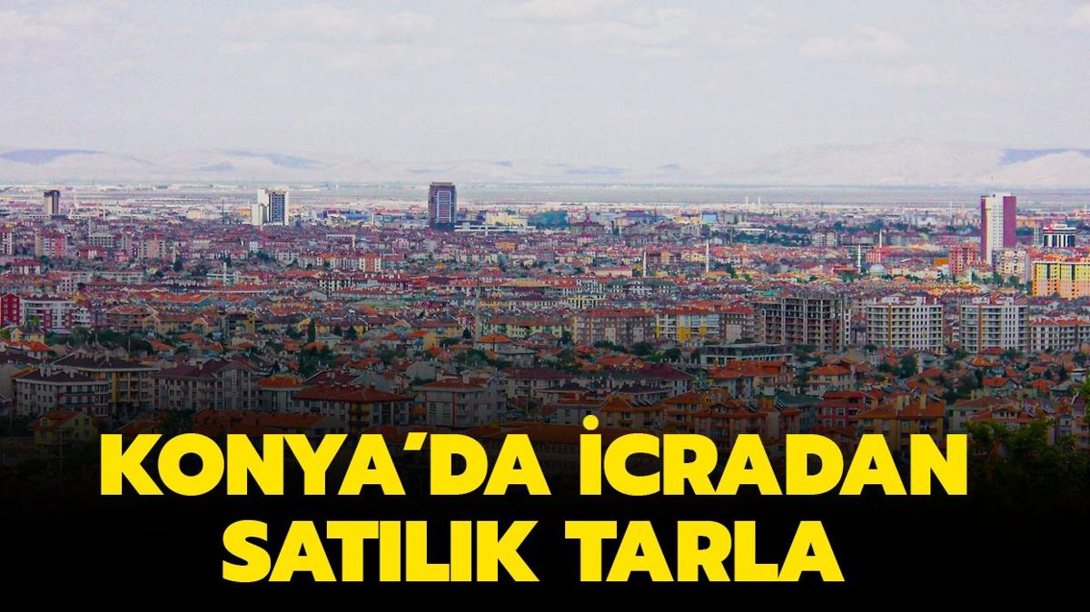 Konya Meram'da tarla mahkemeden sata kt